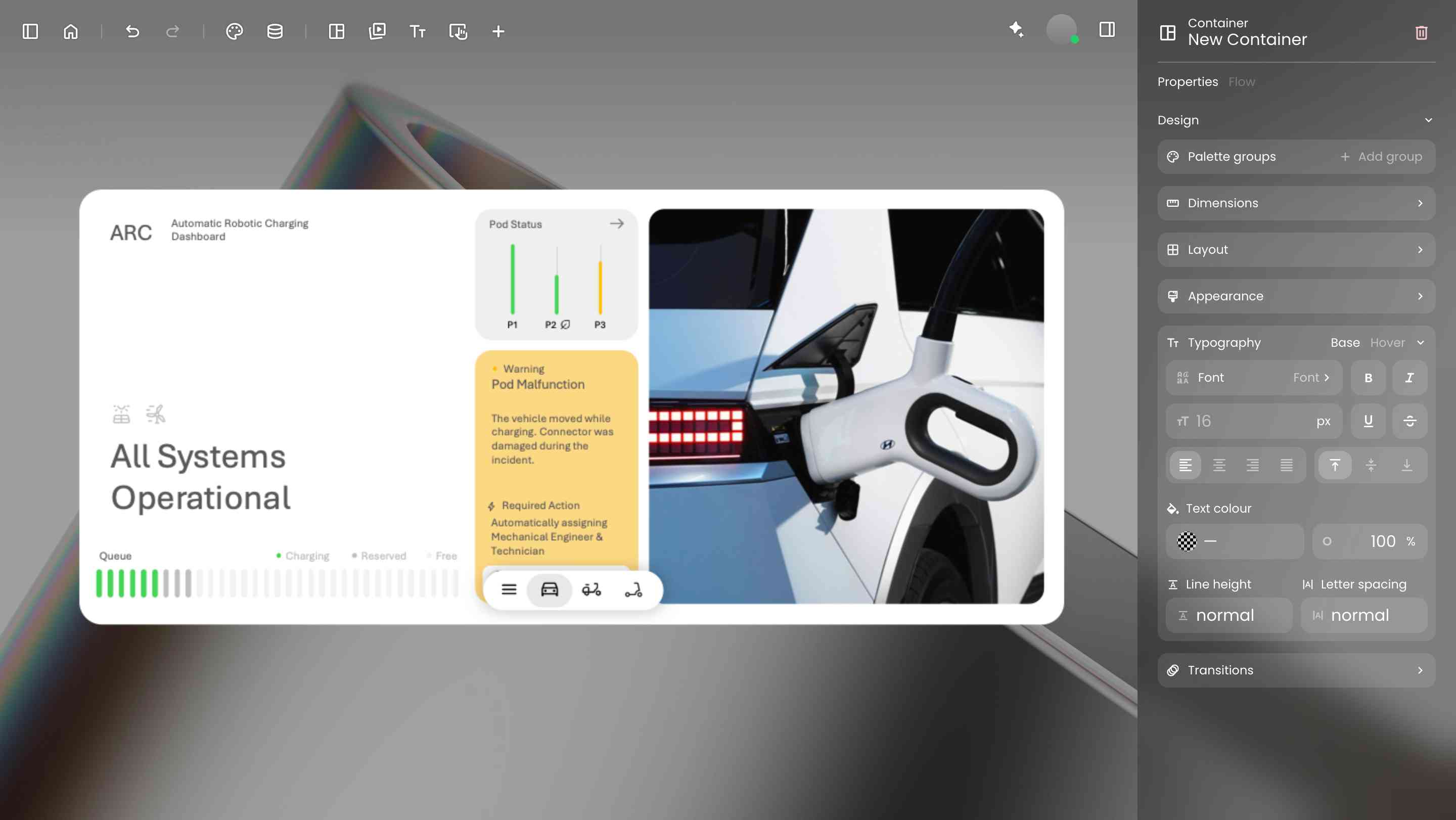 The rapptide editor canvas with layers and rAI